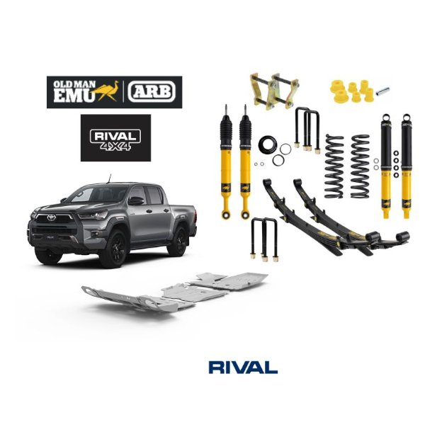 חבילת שטח מלאה להיילקס | הגבהה OME ומיגון RIVAL 7 חלקים